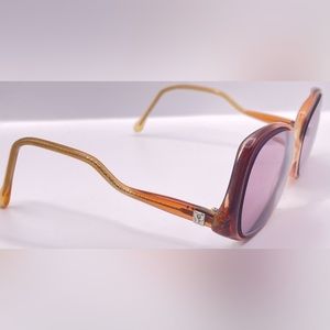 Vintage Pathway Brown Oval Sunglasses Frames Only